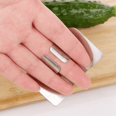 2pcs Stainless Steel Finger Guards For Slicing Kitchen Safety Tools