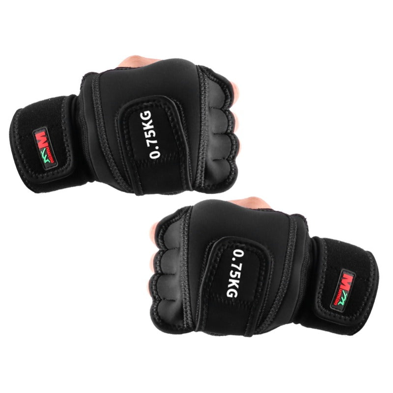 1 Pair 5kg Weighted Gloves Soft Fitness Gloves with Wrist Strap