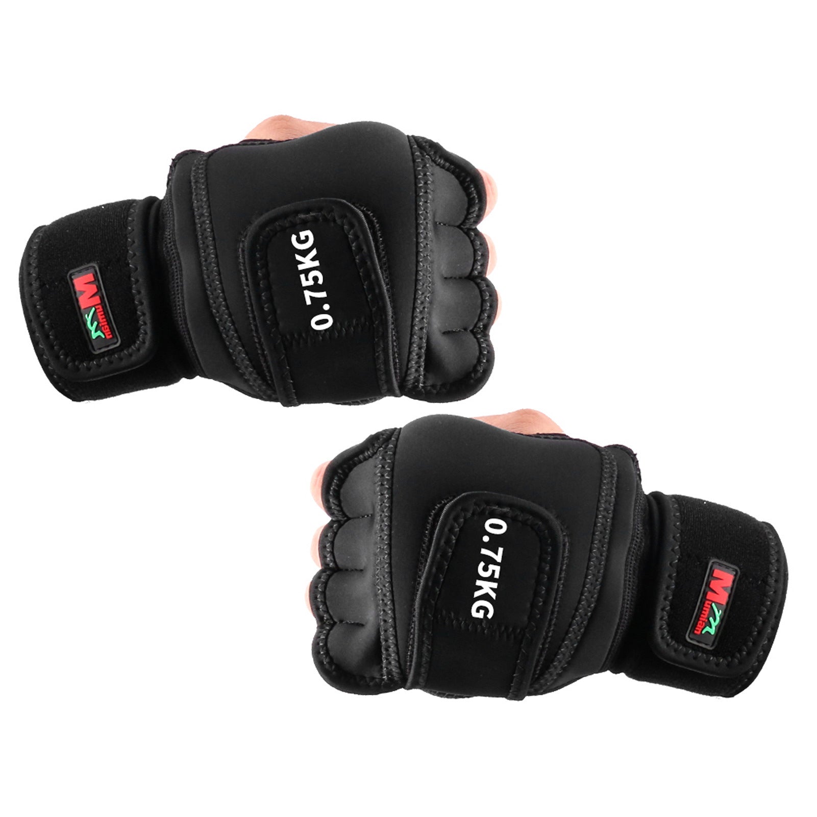 1 Pair 5kg Weighted Gloves Soft Fitness Gloves with Wrist Strap