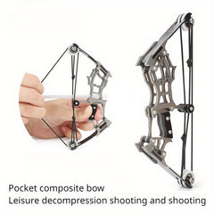 Mini Composite Bow Archery Set Stainless Steel Mini Bow Decompression Toy