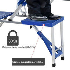 Portable Plastic Folding Table and Stool Set for Outdoor Camping