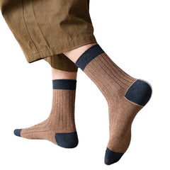 Men's Block Crew Socks Breathable Casual Unisex Socks