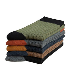 Men's Block Crew Socks Breathable Casual Unisex Socks