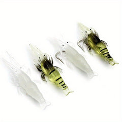 3pcs Luminous Silicone Bait for Night and Saltwater Fishing