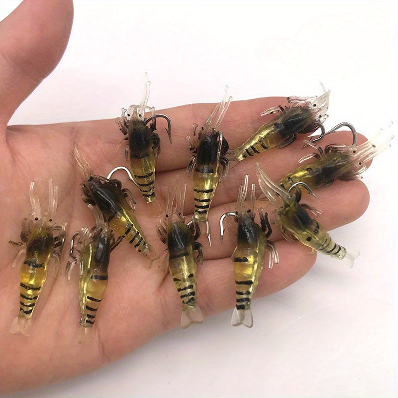3pcs Luminous Silicone Bait for Night and Saltwater Fishing
