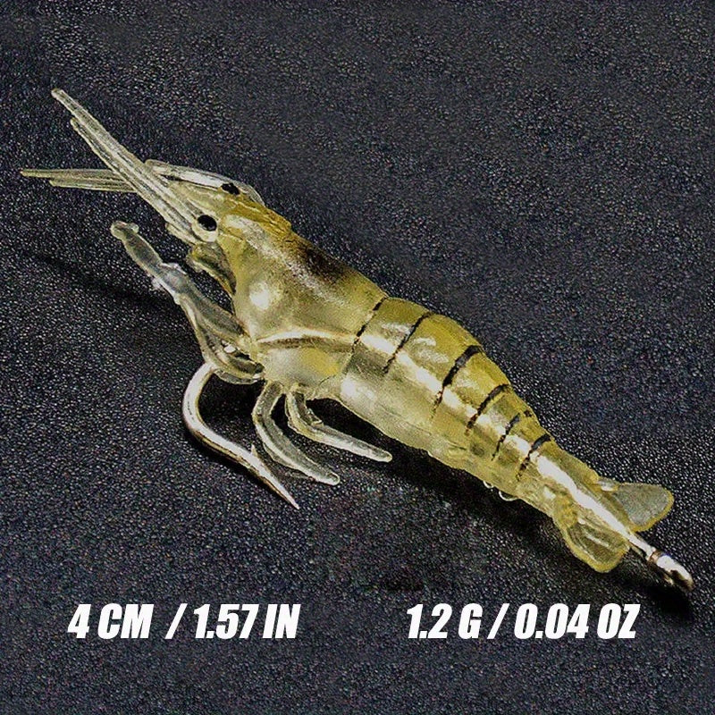 3pcs Luminous Silicone Bait for Night and Saltwater Fishing