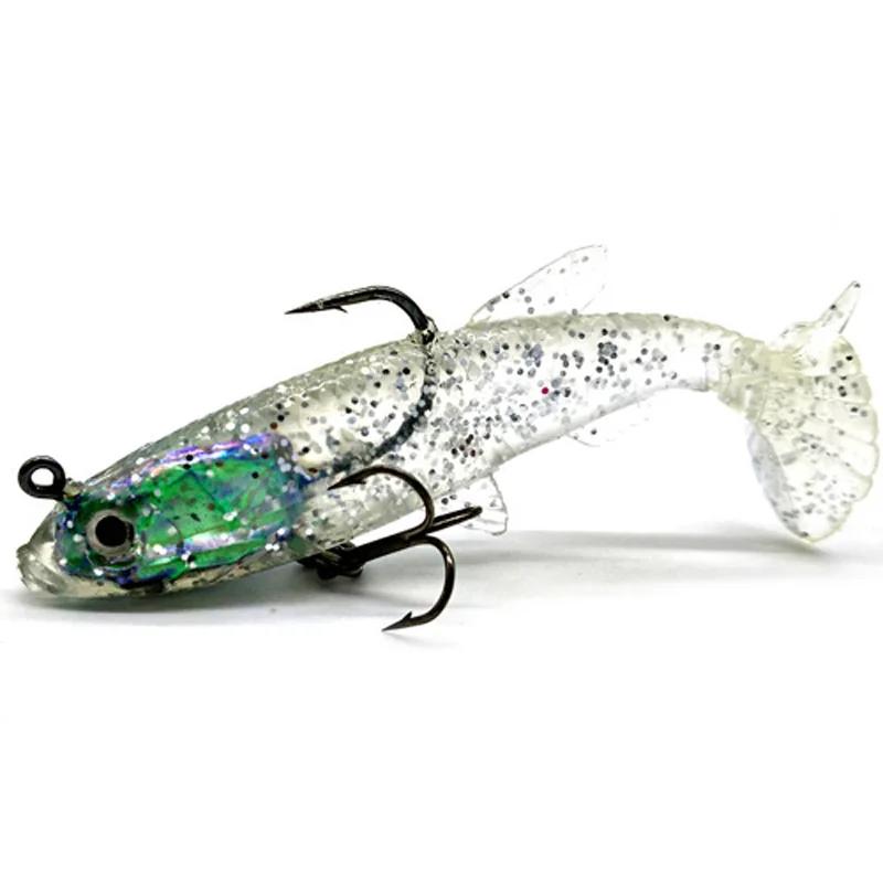 4pcs Bionic Soft Lure Paddle Tail Soft Bait Fishing Tackle