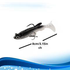 4pcs Bionic Soft Lure Paddle Tail Soft Bait Fishing Tackle