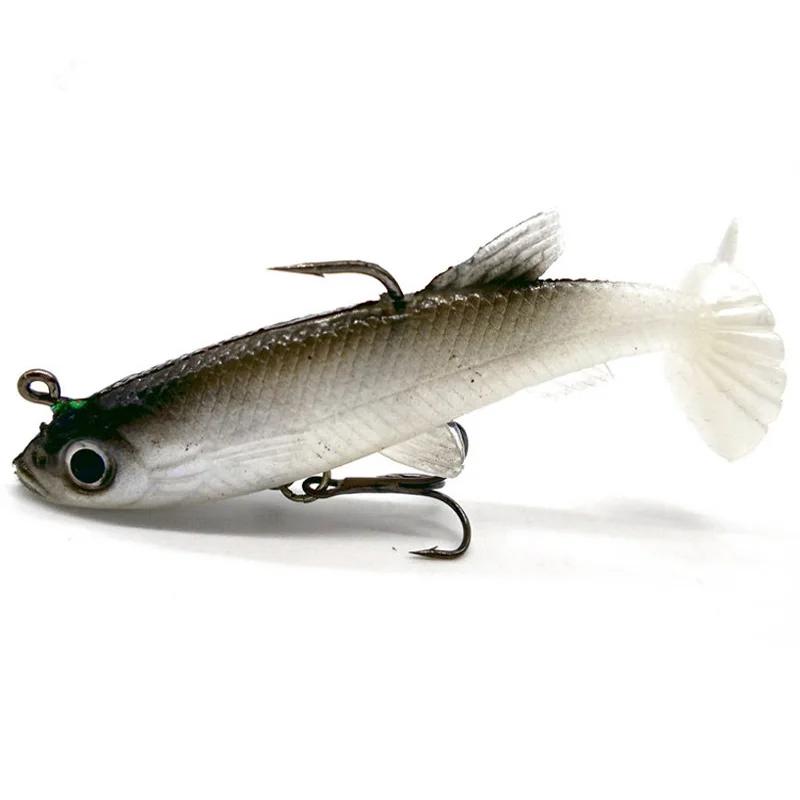 4pcs Bionic Soft Lure Paddle Tail Soft Bait Fishing Tackle
