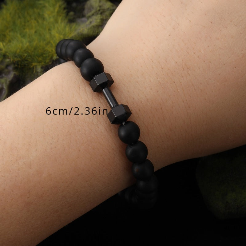Stylish Dumbbell Beads Elastic Rope Bracelets