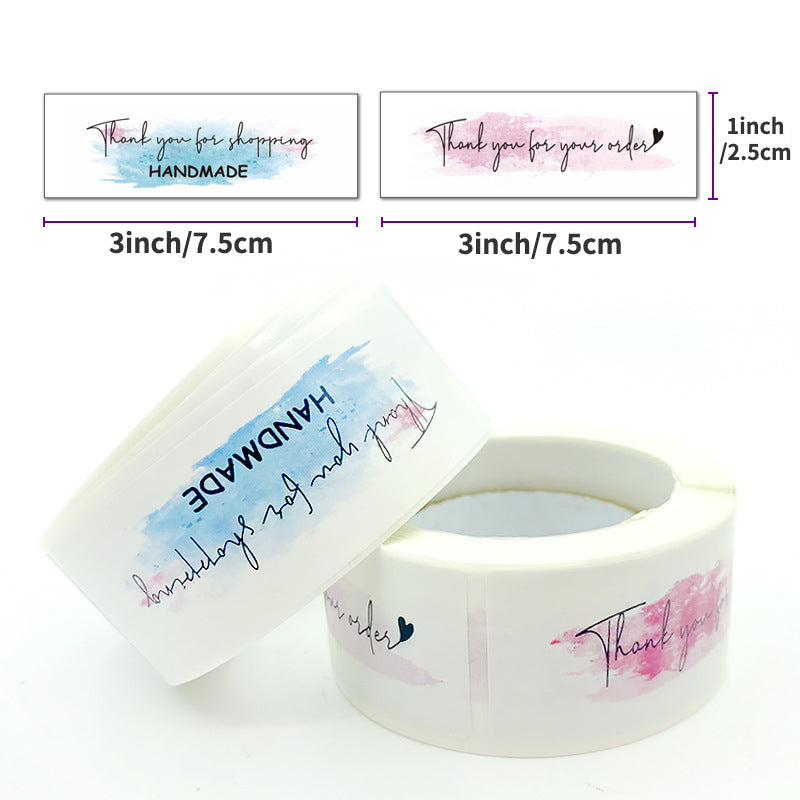 125 Thank You For Your Order Stickers 7.62 cm Labels Small Business Decor
