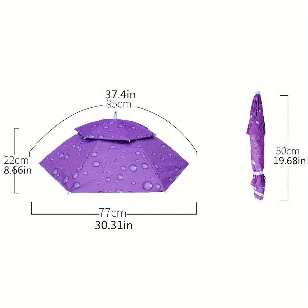 Portable Umbrella Hat for Camping Fishing Hiking