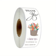 120pcs Floral Thank You Stickers Bridal Shower Rose Wedding Favor Tag Stickers