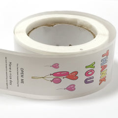 120pcs Floral Thank You Stickers Bridal Shower Rose Wedding Favor Tag Stickers
