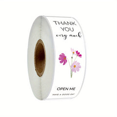 120pcs Floral Thank You Stickers Bridal Shower Rose Wedding Favor Tag Stickers