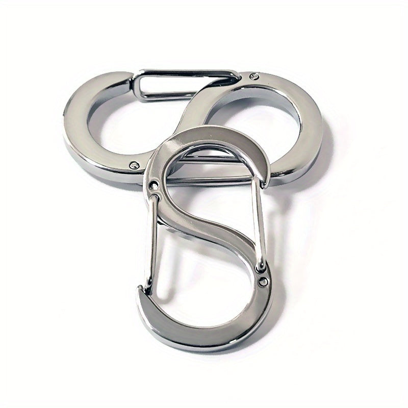 2pcs S buckle Keychain Keyring Outdoor Sports Backpack Hanging Buckle Key Ring