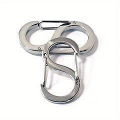 2pcs S buckle Keychain Keyring Outdoor Sports Backpack Hanging Buckle Key Ring