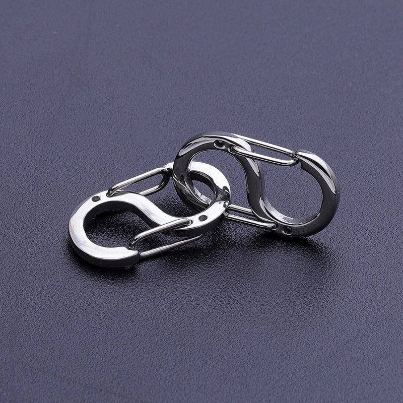 2pcs S buckle Keychain Keyring Outdoor Sports Backpack Hanging Buckle Key Ring