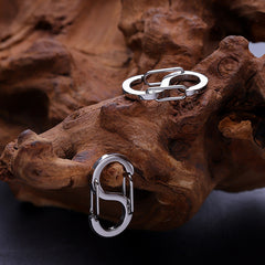 2pcs S buckle Keychain Keyring Outdoor Sports Backpack Hanging Buckle Key Ring