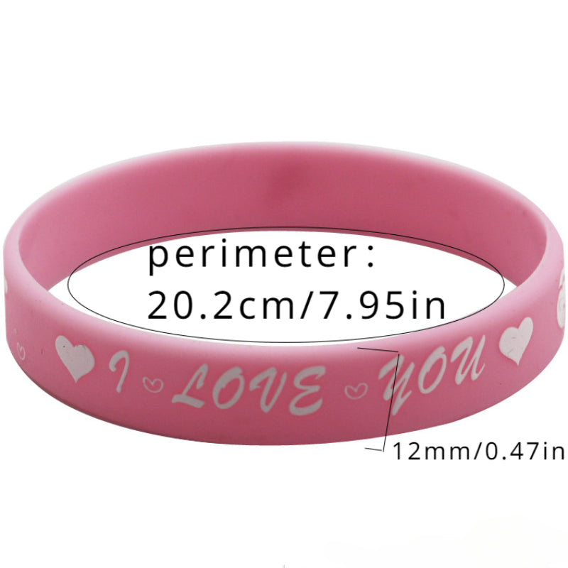 8pcs Love Silicone Bracelet Gift Set