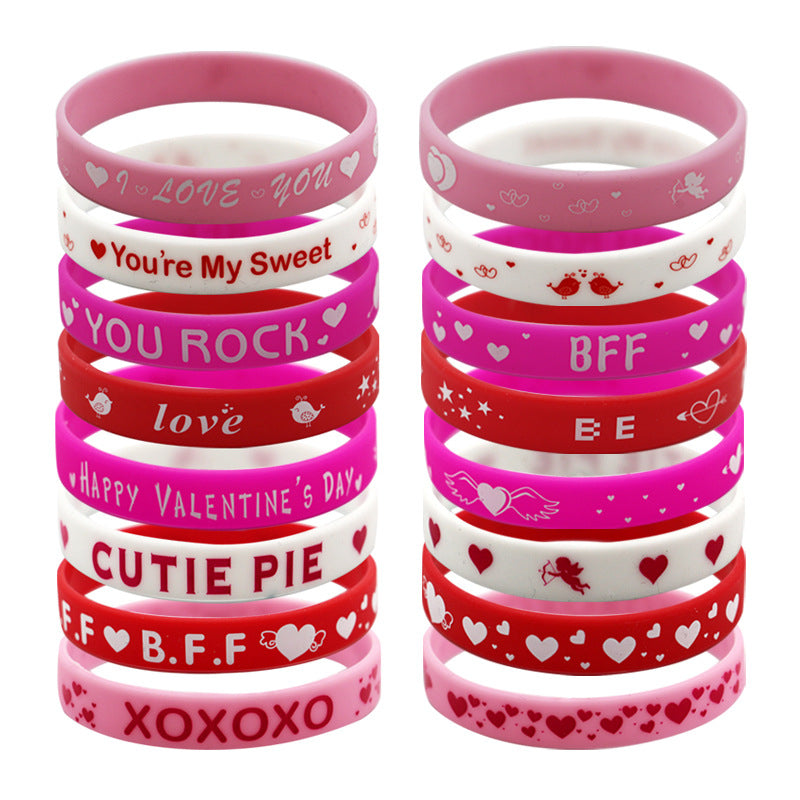 8pcs Love Silicone Bracelet Gift Set