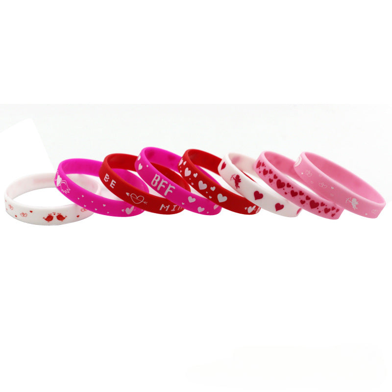 8pcs Love Silicone Bracelet Gift Set