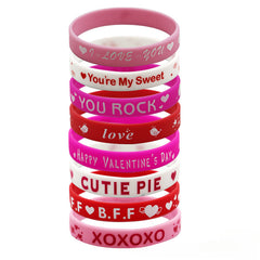 8pcs Love Silicone Bracelet Gift Set