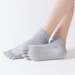 Rainbow Stripe Yoga Socks Five-Toe Split Socks Anti-Skid Gripper Socks