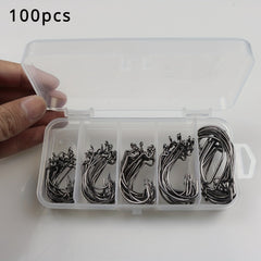 Texas Rig Worm Hooks Offset for Bass Fishing 50 100pcs