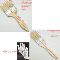 5pcs Thickened Wood Handle Paint Brush Bristle Cleaning Sweep Beauty Brush