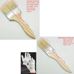 5pcs Thickened Wood Handle Paint Brush Bristle Cleaning Sweep Beauty Brush
