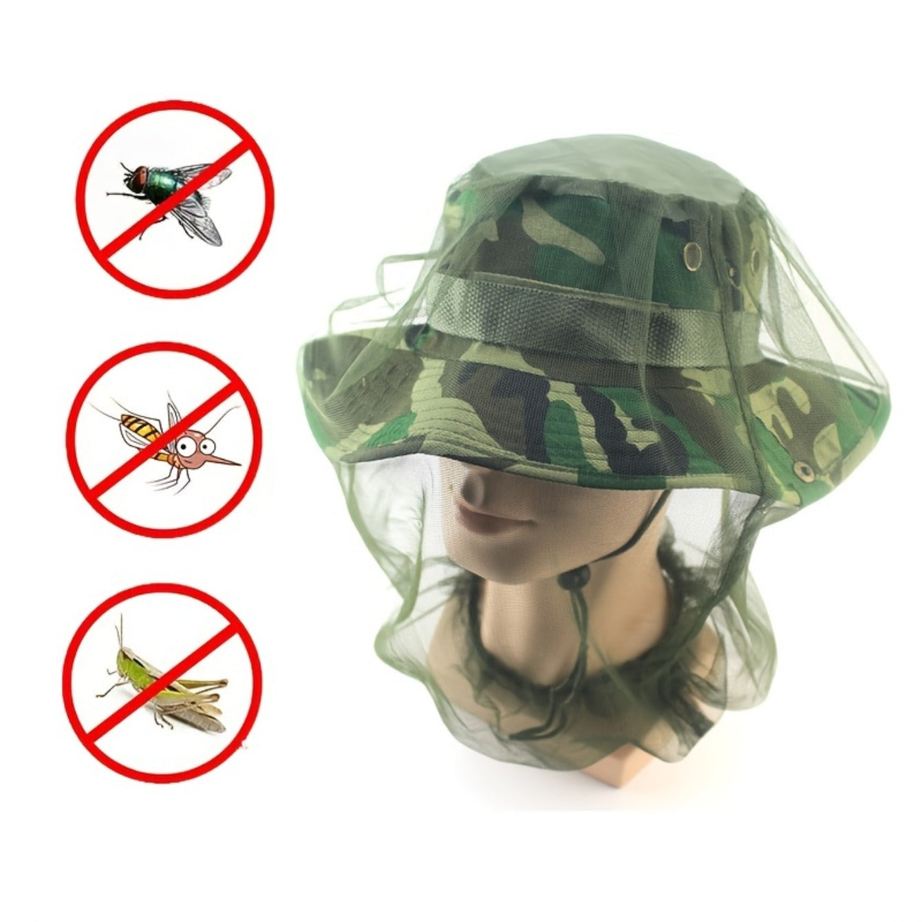 Anti Mosquito Fishing Head Net Breathable Face Protector