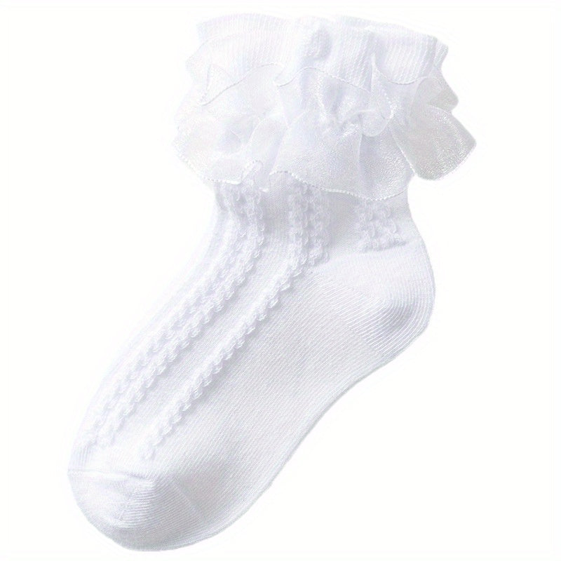 Double Layer Lace Socks for Princess Dance