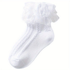 Double Layer Lace Socks for Princess Dance