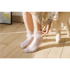Double Layer Lace Socks for Princess Dance