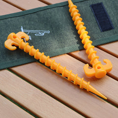 5pcs Outdoor Climbing Tent Ground Nails Spiral Plastic Nail