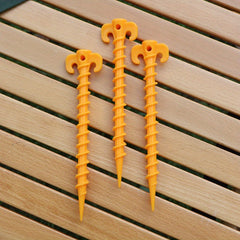 5pcs Outdoor Climbing Tent Ground Nails Spiral Plastic Nail