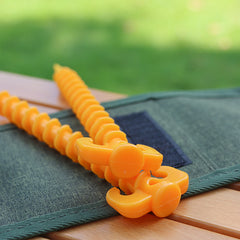 5pcs Outdoor Climbing Tent Ground Nails Spiral Plastic Nail