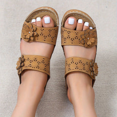 Women's Casual Anti Slip Sports Sandals With Floral Decoration