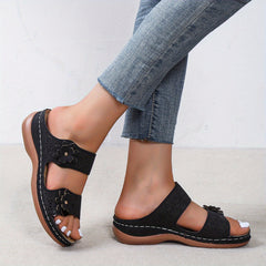 Women's Casual Anti Slip Sports Sandals With Floral Decoration