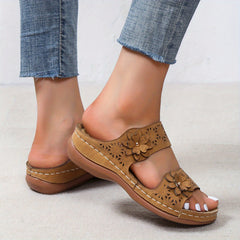 Women's Casual Anti Slip Sports Sandals With Floral Decoration