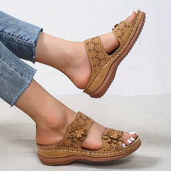 Women's Casual Anti Slip Sports Sandals With Floral Decoration