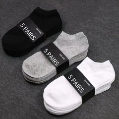 5 Pairs Thin Breathable Comfortable Sports Ankle Socks