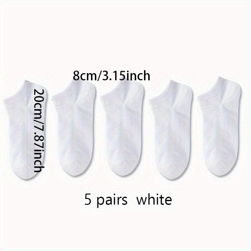 5 Pairs Thin Breathable Comfortable Sports Ankle Socks