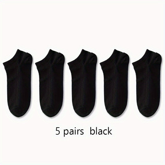5 Pairs Thin Breathable Comfortable Sports Ankle Socks