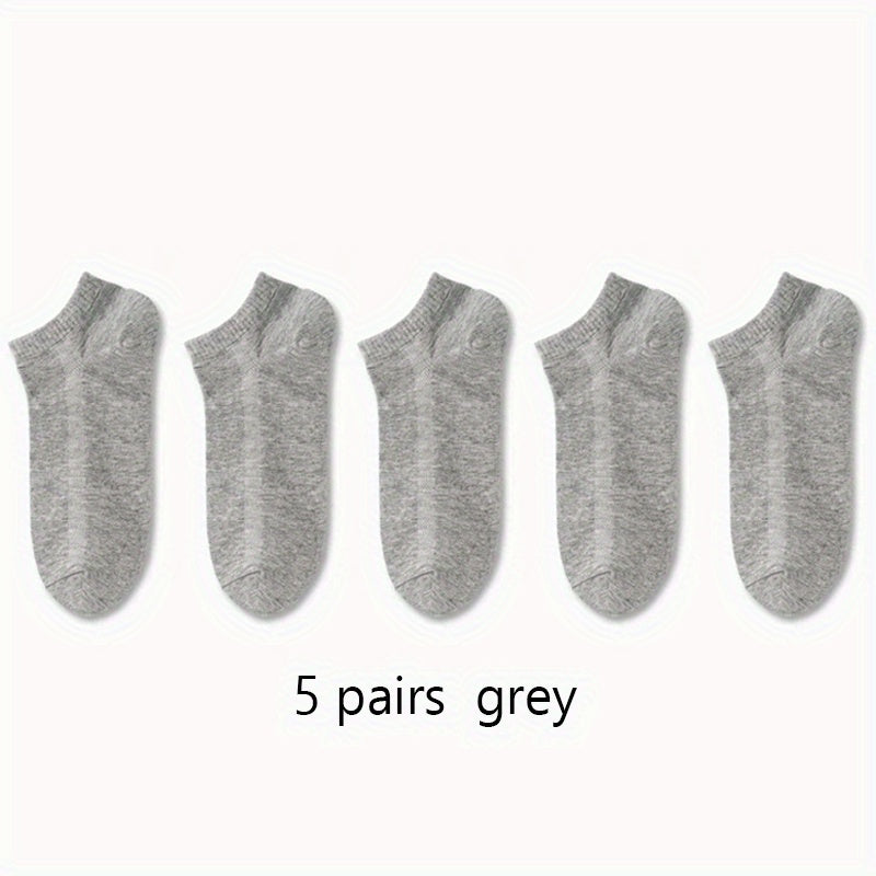 5 Pairs Thin Breathable Comfortable Sports Ankle Socks