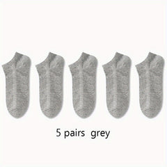 5 Pairs Thin Breathable Comfortable Sports Ankle Socks