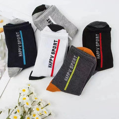 Men's Letter Printed Crew Socks for Autumn/Winter