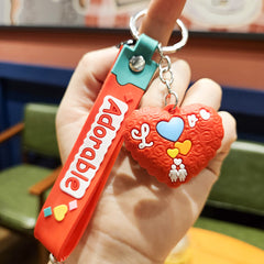 Heart Keychain Bag Pendant Ornament Party Gift