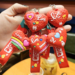 Heart Keychain Bag Pendant Ornament Party Gift